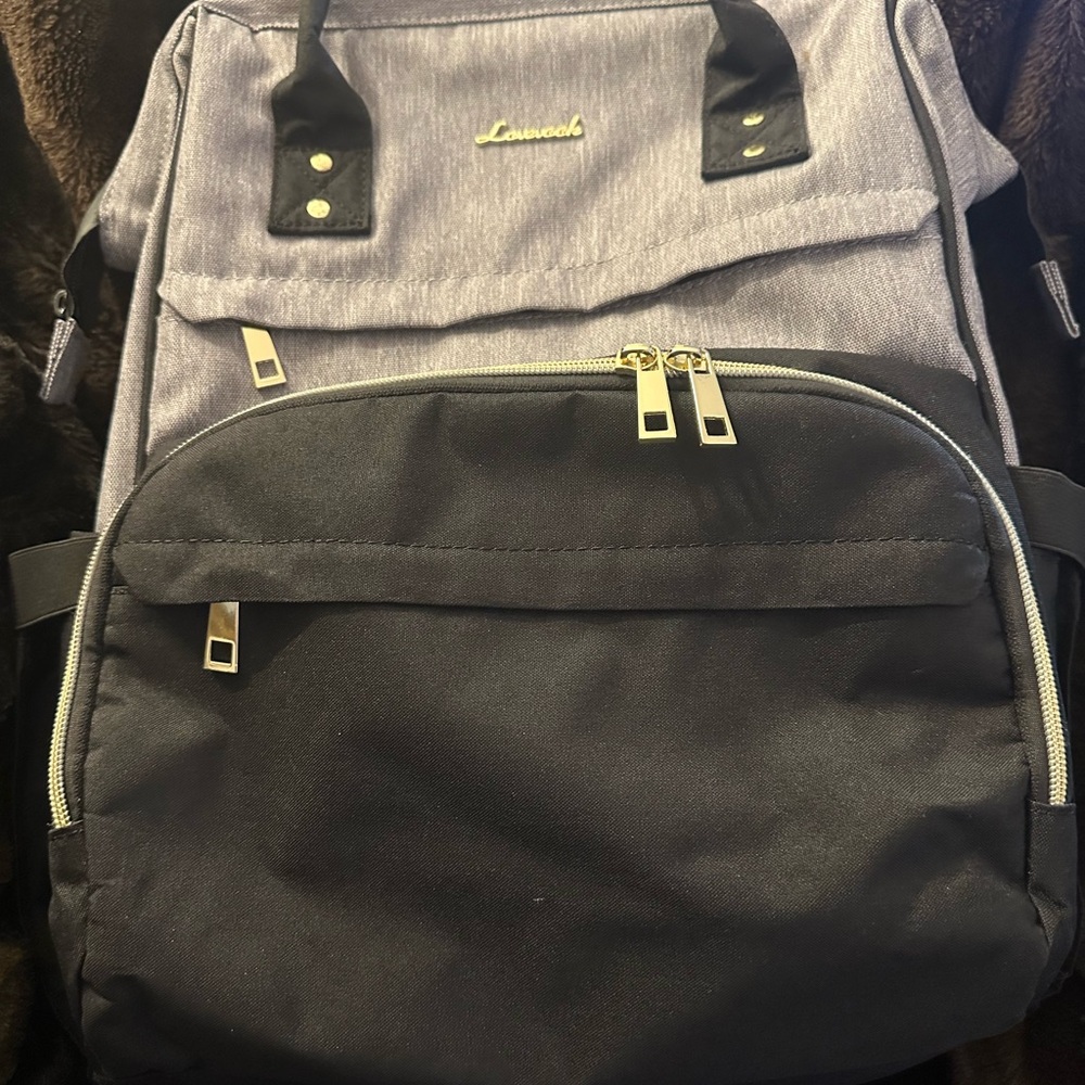 Black and Gray Women's Backpack